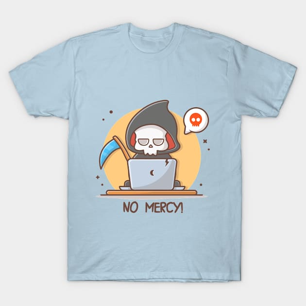 No Mercy Skull T-Shirt by PutOnAHappyFace